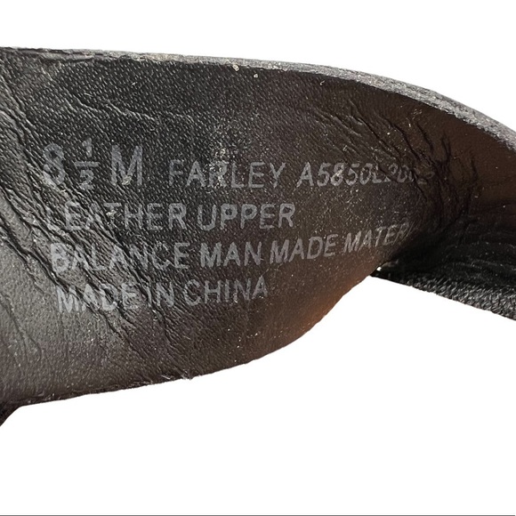 Franco Sarto Black Farley Leather Cork Wedge Platform Sandals Size 8 1/2 Women’s - Picture 4 of 9